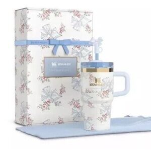 LoveShackFancy x Stanley 20 oz Tumbler blue ribbon! Authentic!